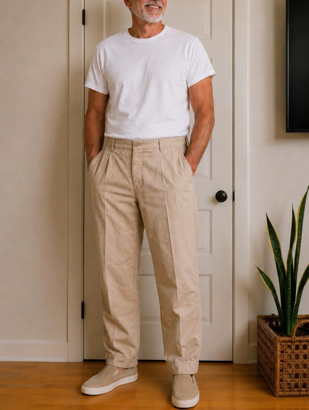 GAP Men’s Khaki Pants Size 40 Tan 100% Cotton Relaxed Casual Chino